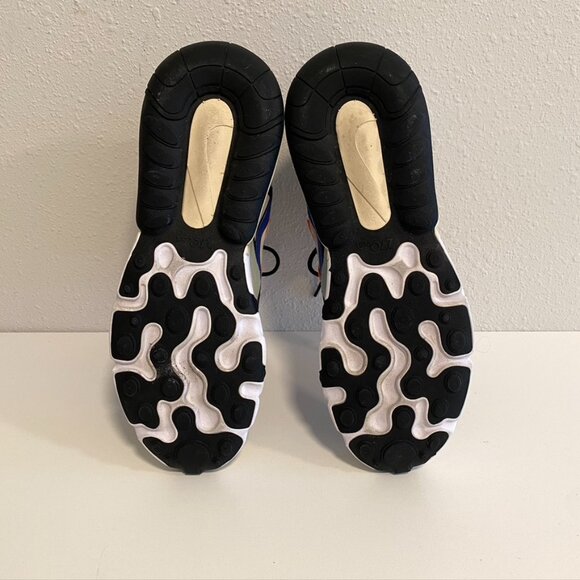 NIKE Air Max 270 React Sneakers In Fossil Hyper Blue Black  Size 7 - Picture 8 of 13